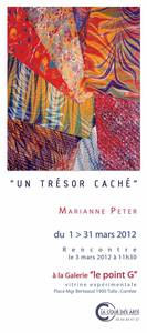 Marianne Peter: "UN TRÈSOR CACHÈ" (Ausstellungsplakat)